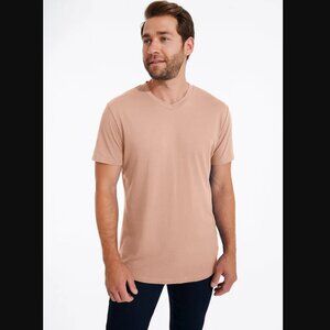 Swet Tailor NEW NWT Mens XL Pink Softest V Neck Tee T Shirt Athletic